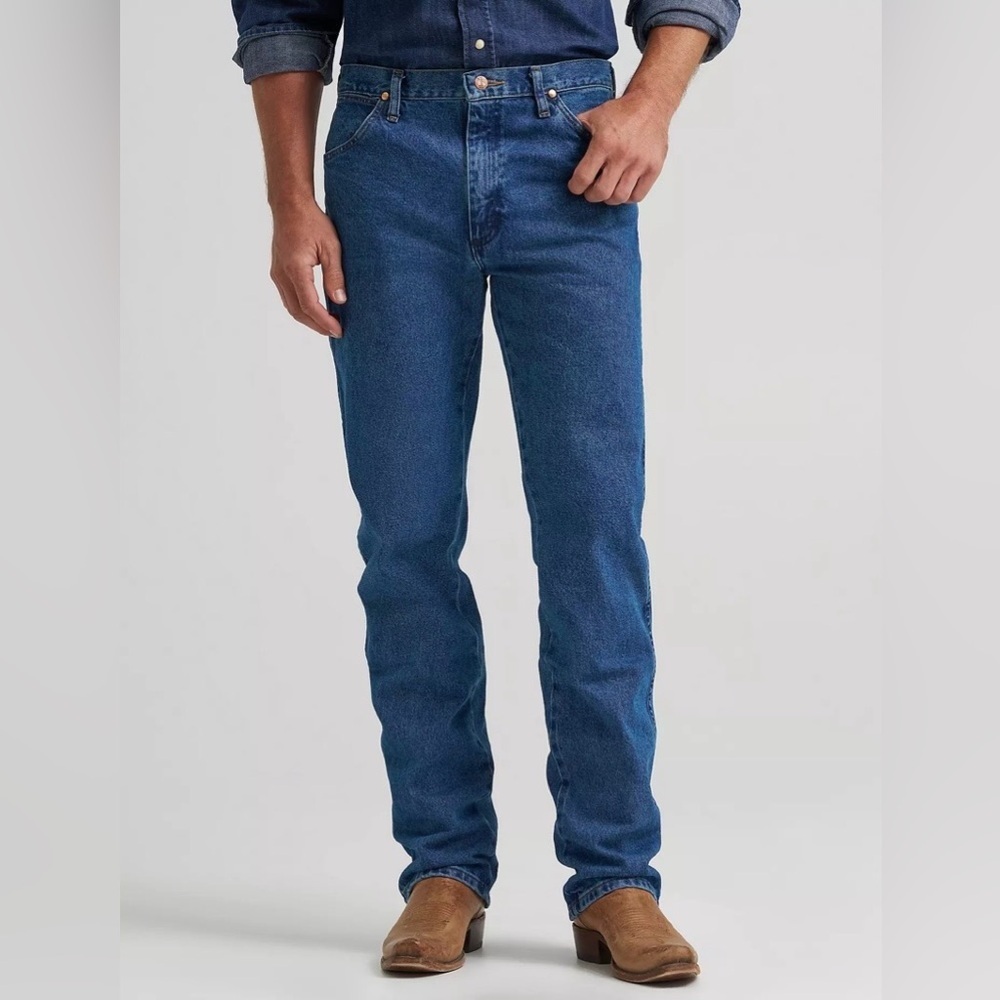 Men’s Wrangler - WRANGLER COWBOY CUT ORIGINAL FIT JEAN - Size 35x38 - Picture 3 of 12